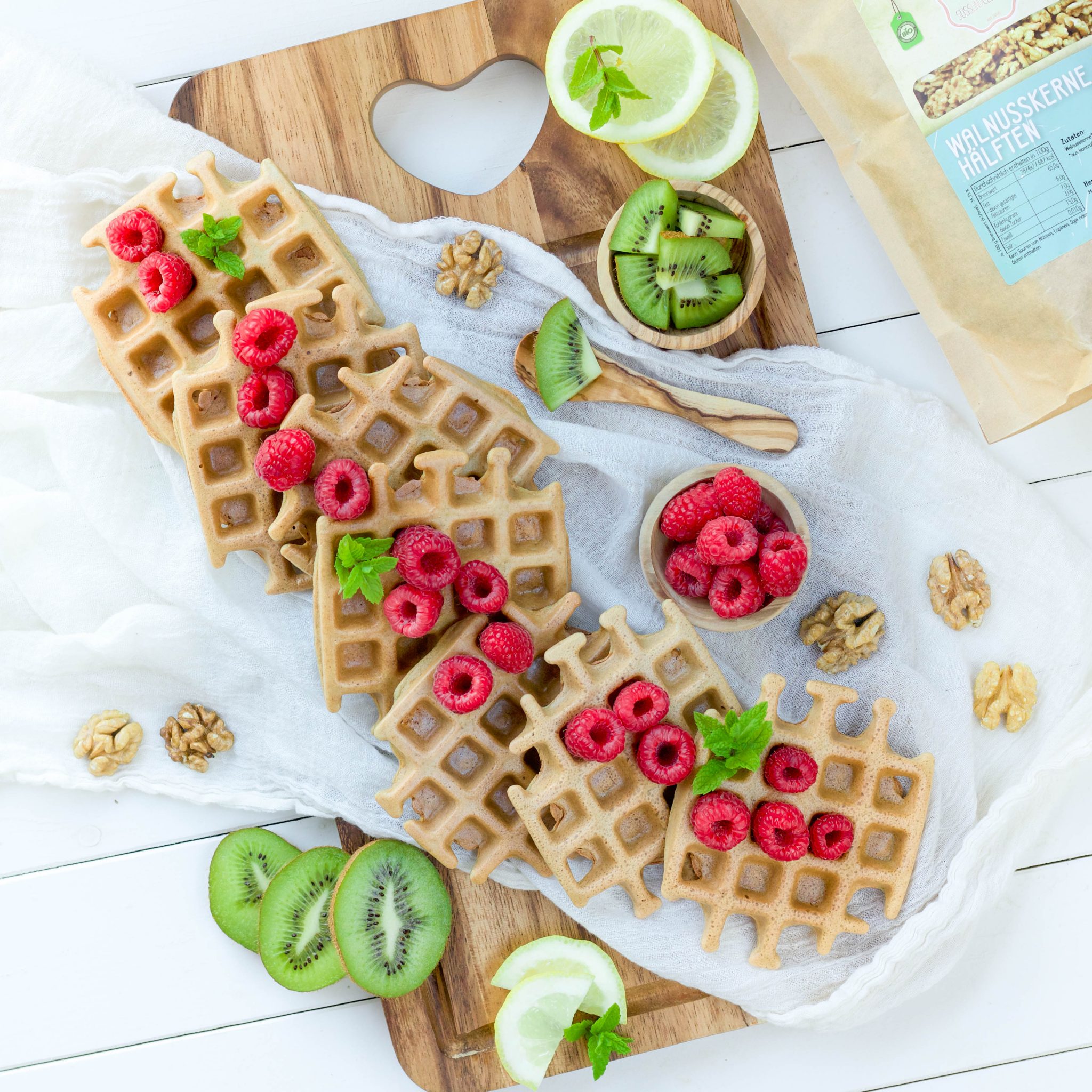 Vegane Waffeln ohne Zucker - Glutenfreie Waffeln Rezept