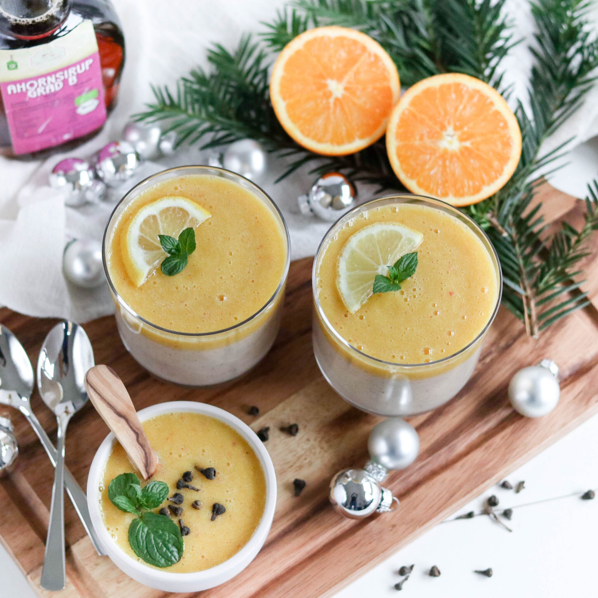 Weihnachtlicher Grießbrei mit Orangentopping - Healthy Habit