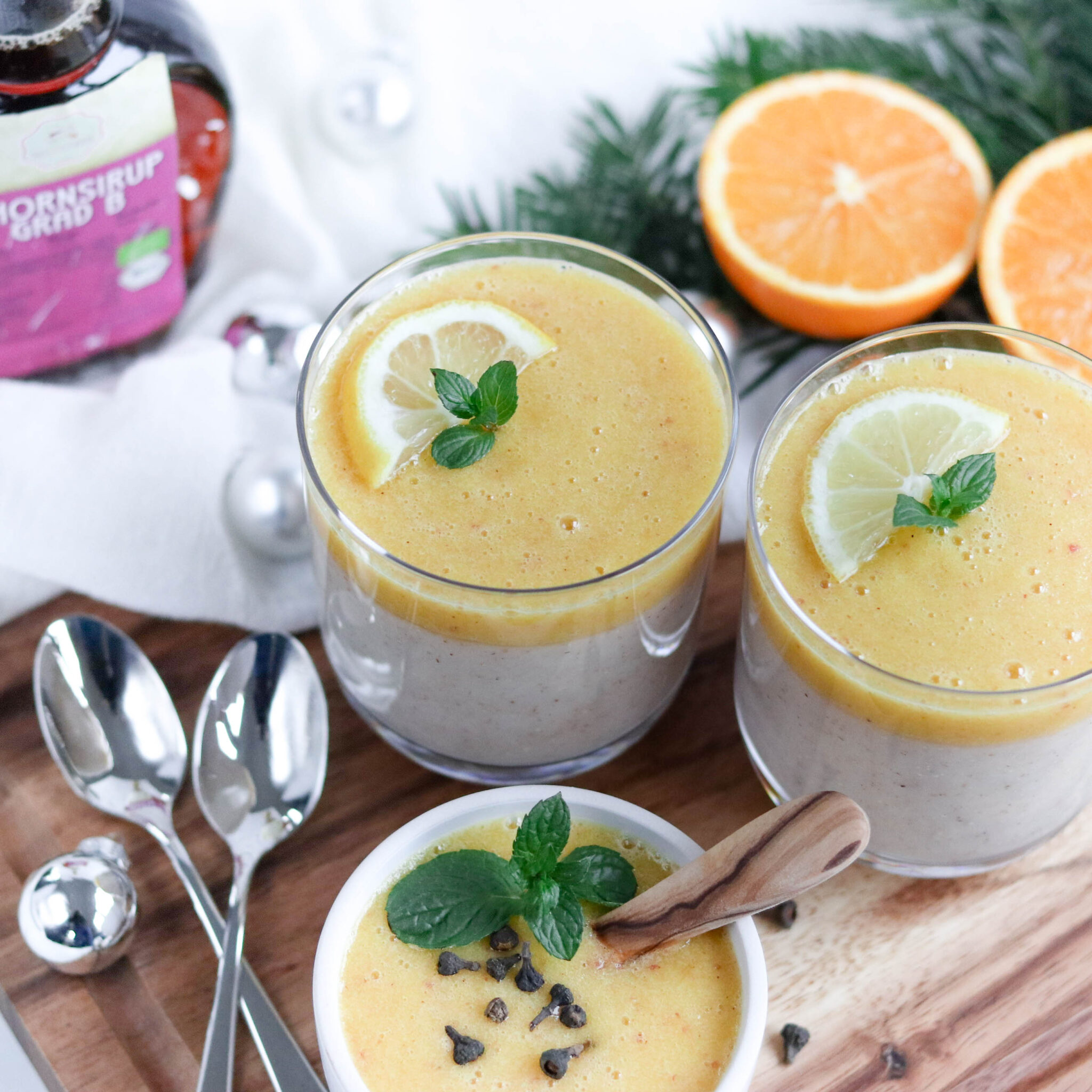 Weihnachtlicher Grießbrei mit Orangentopping - Healthy Habit